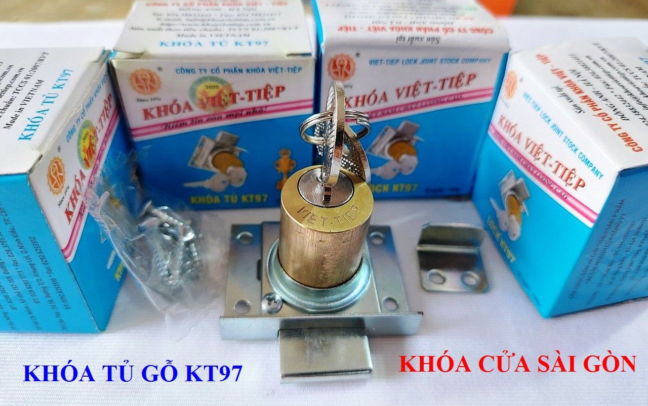 KHÓA TỦ GỖ VIỆT TIỆP KT97 BẰNG ĐỒNG _ CAM KẾT HÀNG CHÍNH HÃNG 100%