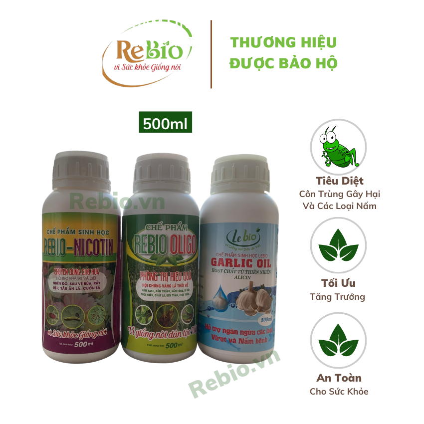 Combo 3 sản phẩm 𝐍𝐈𝐂𝐎𝐓𝐈𝐍 + 𝐎𝐋𝐈𝐆𝐎 + 𝐆𝐀𝐑𝐋𝐈𝐂 𝐎𝐈𝐋 𝟓𝟎𝟎𝐦𝐥 sạch sâu, t.r.ĩ, nhện, rầy rệp,nấm.. cho hồng, cây cảnh, rau màu các loại