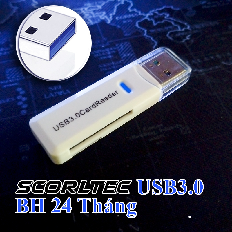 Đầu đọc thẻ nhớ USB 3.0 All in one màu trắng