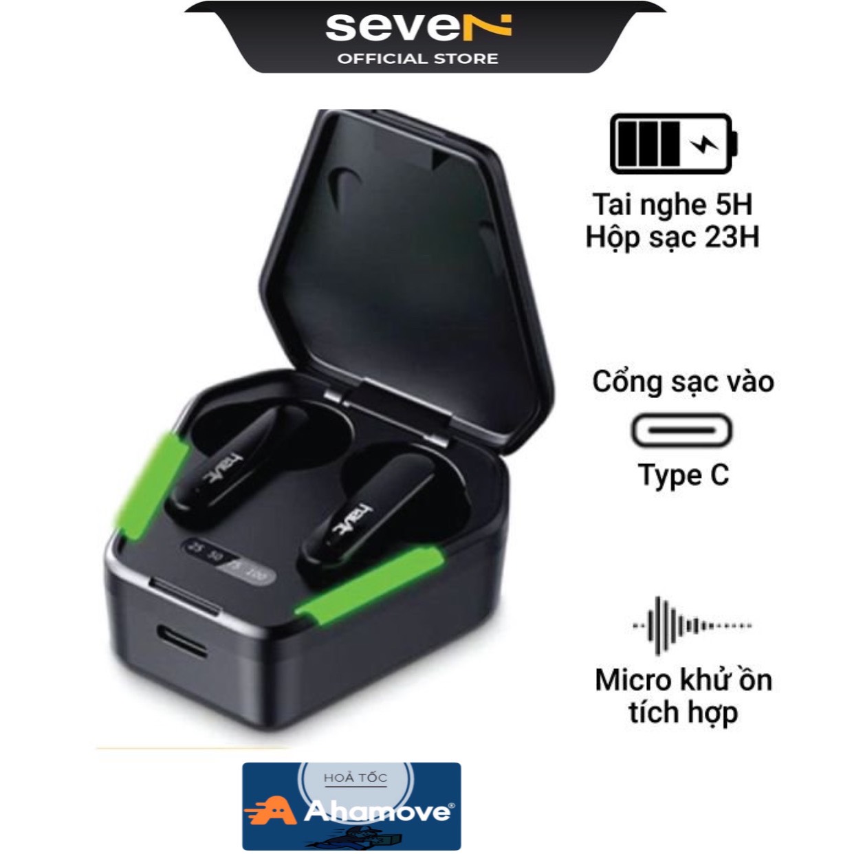 Tai nghe bluetooth havit gaming tw938 - đen - tích hợp trở lý ảo - chính hãng bh 12 tháng - seve7