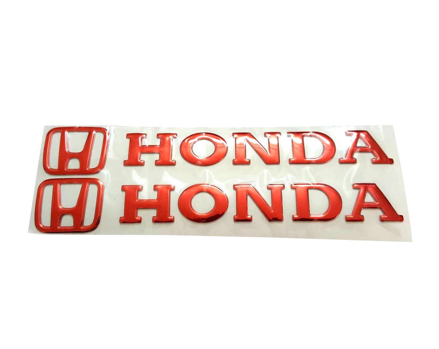 Bộ 2 miếng dán nổi chữ Honda ( Đỏ)