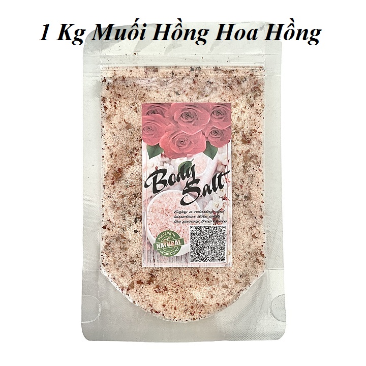 1 kg muối tắm himalaya - hoa hồng body salt