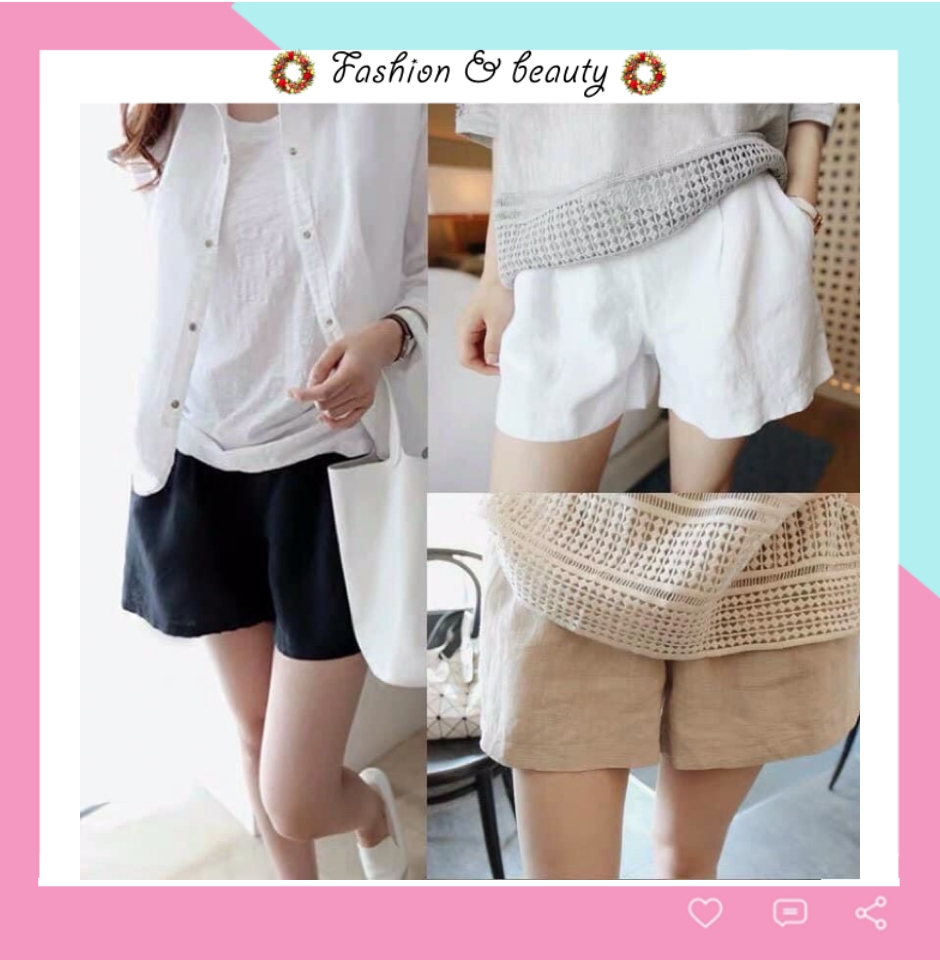 Quần đũi nữ đẹp ống rộng vải đũi mặc ở nhà Hàn Quốc COMBO 3 chiếc