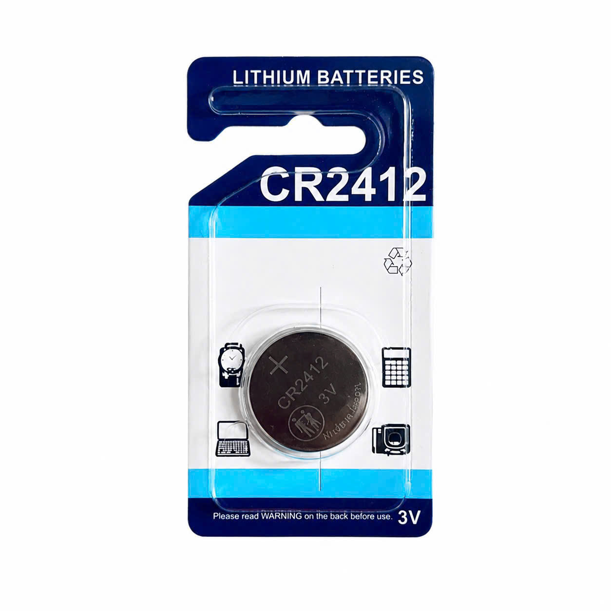 Pin CR2412 3V Lithium cho đồng hồ điện tử máy tính xách tay máy ảnh và thiết bị điện tử khác pin 2412 cr2412 cr 2412