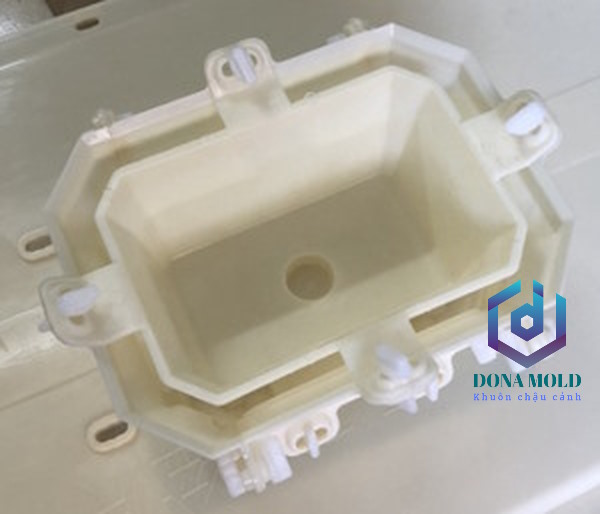 Khuôn đúc chậu kiểng, chậu hoa mini ABS. khuôn chữ nhật vác góc 25 cm