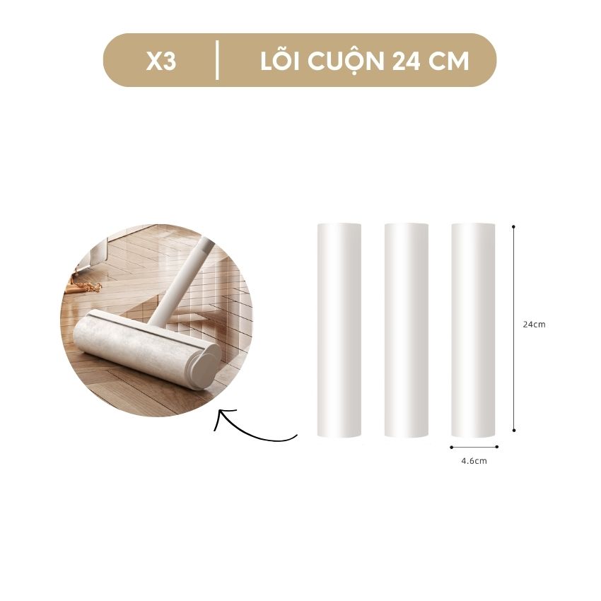 Feeka Bed Dust Roller Is 100 cm Long and 24 cm Wide, New Version of Clothes Dust Roller with Luxurious Style - 5