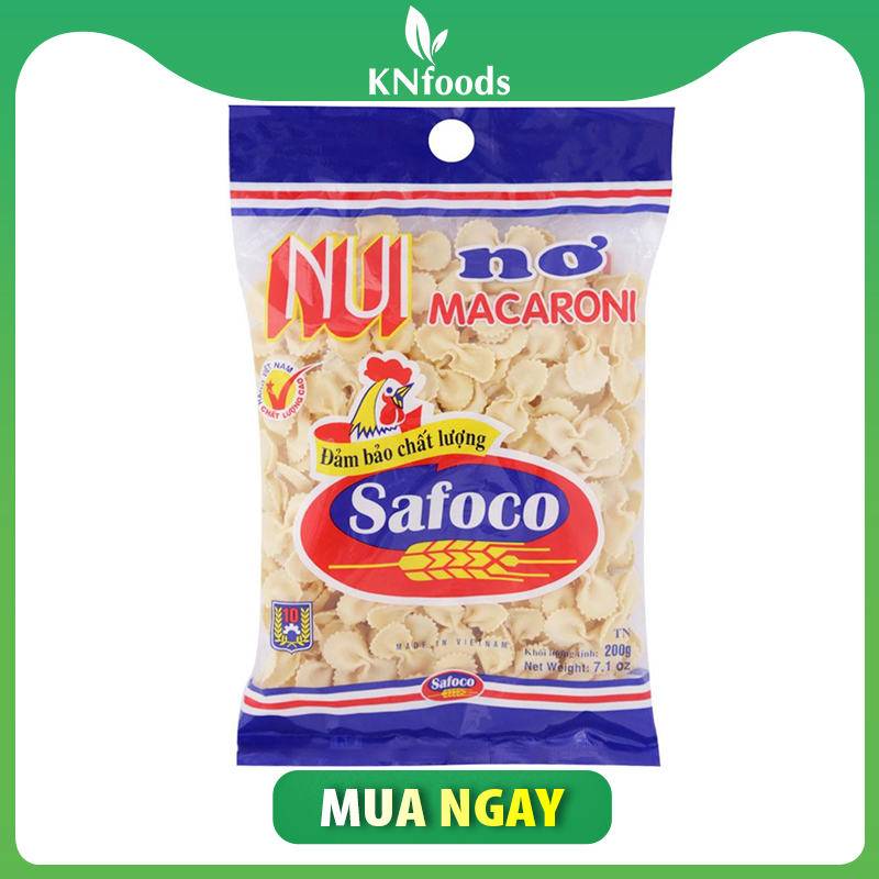 Nui nơ tròn nhỏ Safoco gói 200g