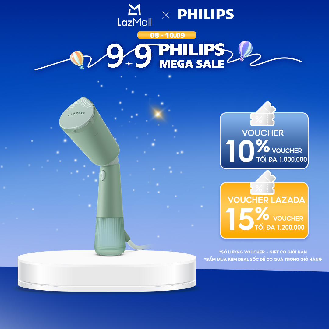 [QUÀ TẶNG HẤP DẪN - SLCH] Bàn Ủi Hơi Nước Cầm Tay Philips STH5010/70 |1400W - Hàng Chính Hãng