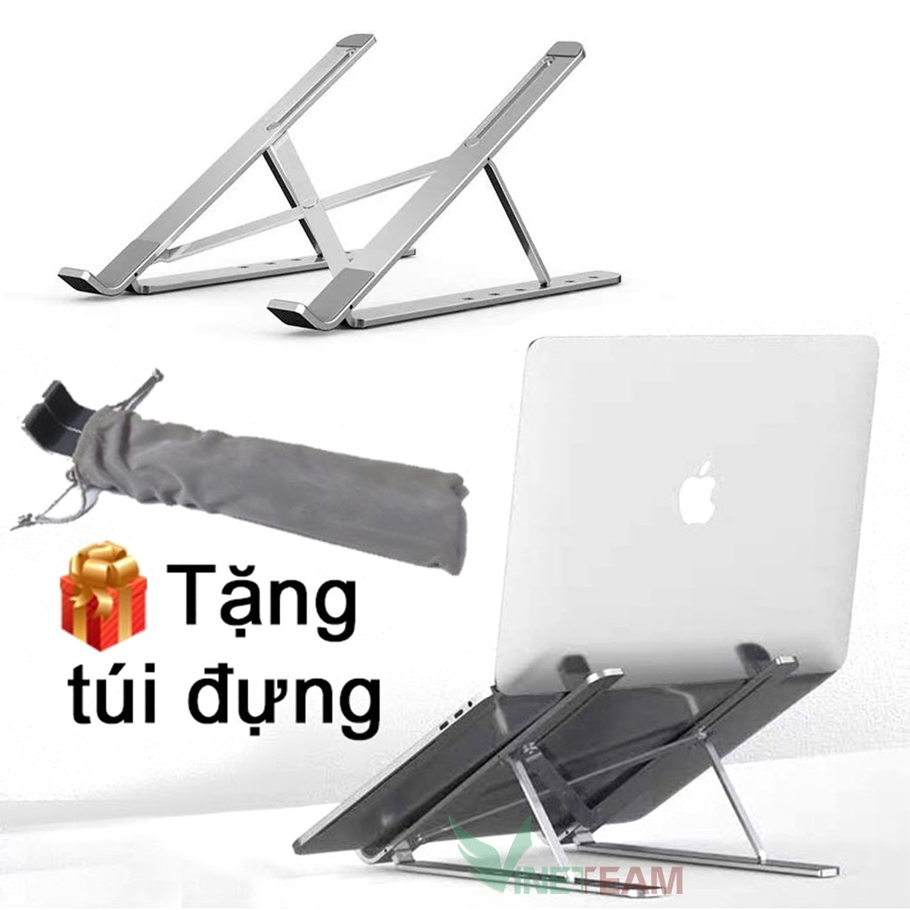 Giá đỡ Laptop NHÔM dành cho Máy tính bảng IPAD Macbook Surface. Hỗ trợ tản nhiệt điểu chỉnh độ cao -dc4141