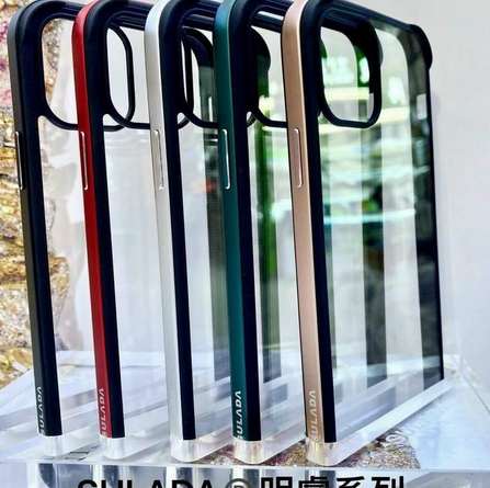 Ốp iphone 12 Ốp lưng kính trong suốt SULADA viền kim loại cho iPhone 12/ mini / pro /max