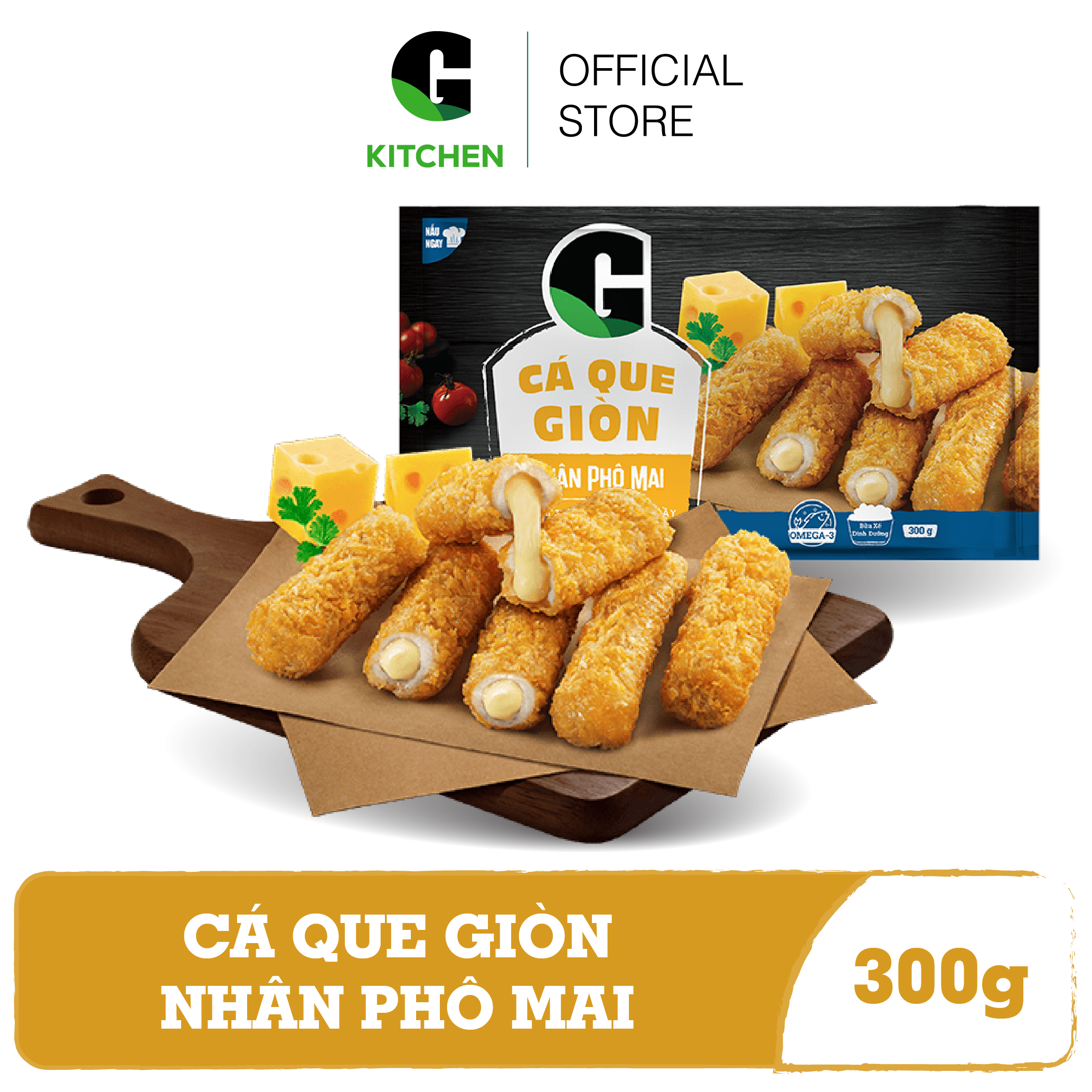 HCM - CÁ QUE GIÒN NHÂN PHÔ MAI GKITCHEN 300G
