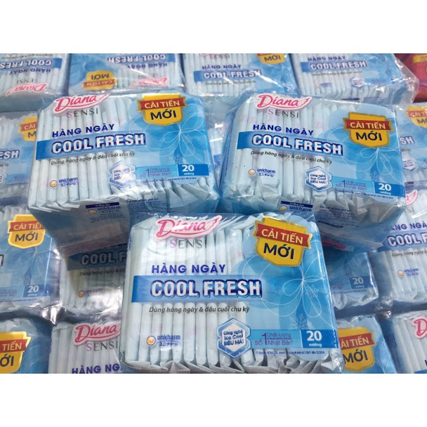 Combo 6 gói bvs hằng ngày diana sensi cool fresh gói 20-40 miếng