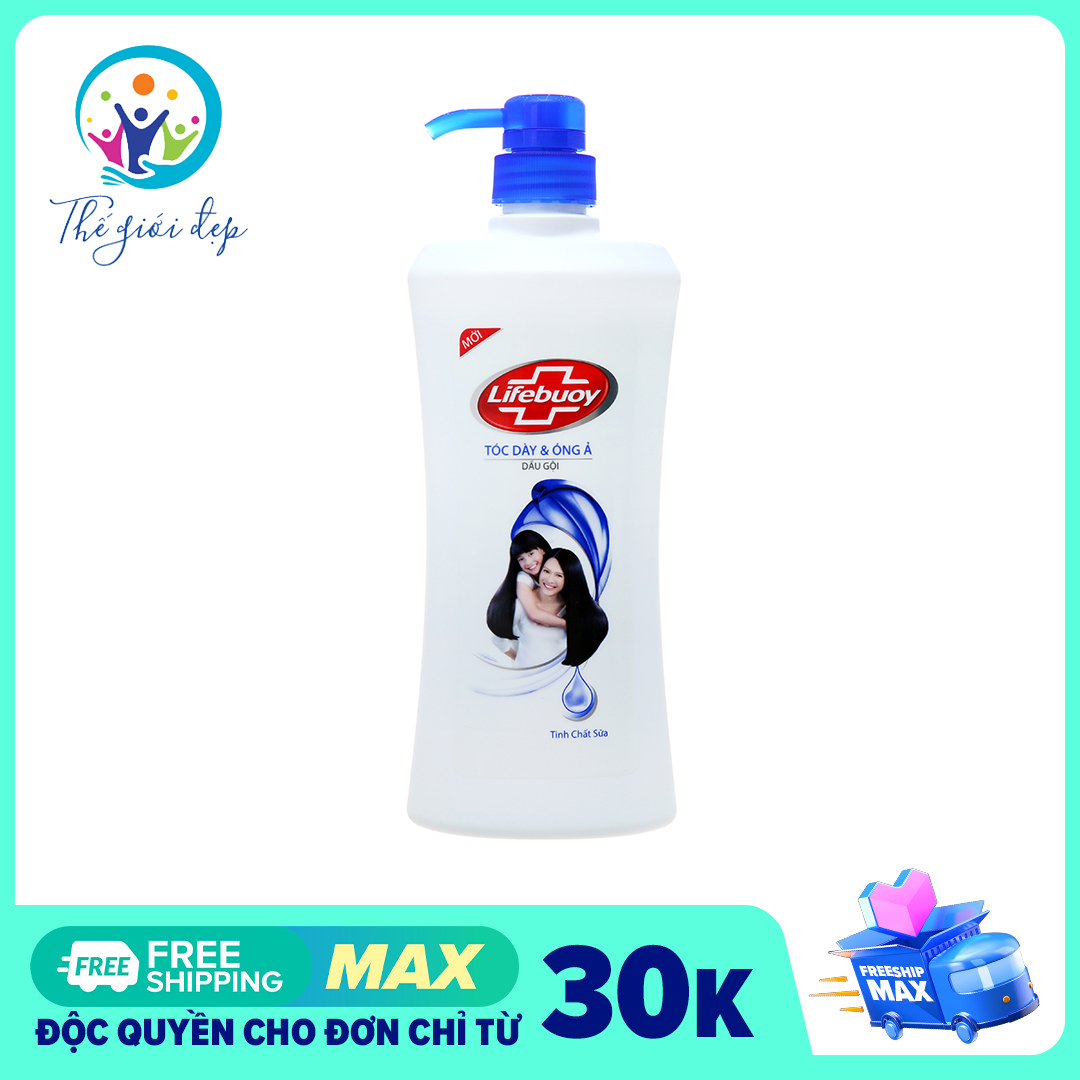 Dầu gội Lifebuoy tóc dày và óng ả chai 640g làm sạch tóc lấy đi mồ hôi bụi bẩn và vi khuẩn làm tóc trở nên óng ả mượt mà đầy sức sống