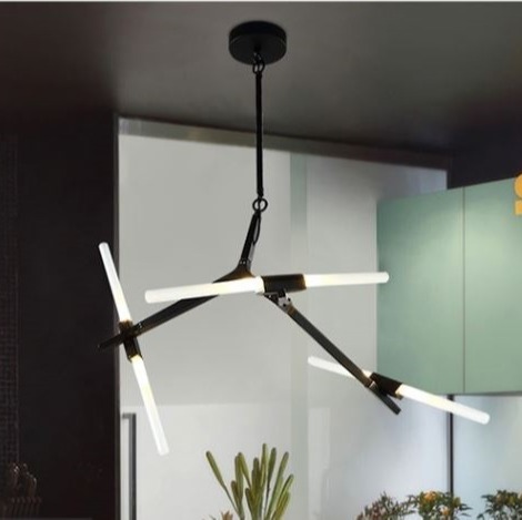 Đèn chùm MONSKY VENTE xương cá 6 tay độc đáo, mới lạ trang trí nội thất sang trọng.