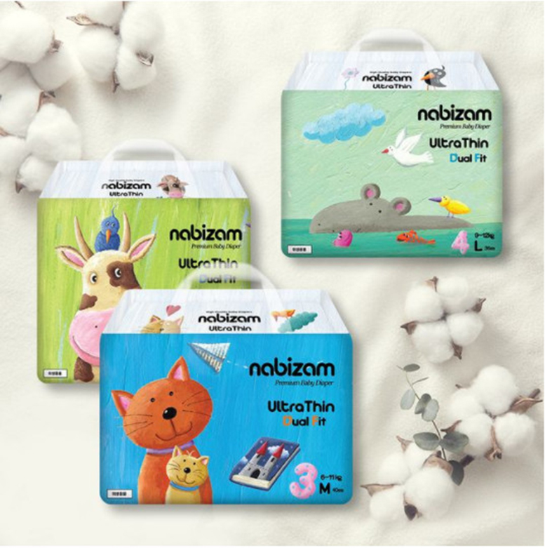Sale 4 tã bỉm Nabizam Dán Quần nội địa Hàn Siêu Mềm Mỏng hàng chính hãng đủ size từ 4-20 KG