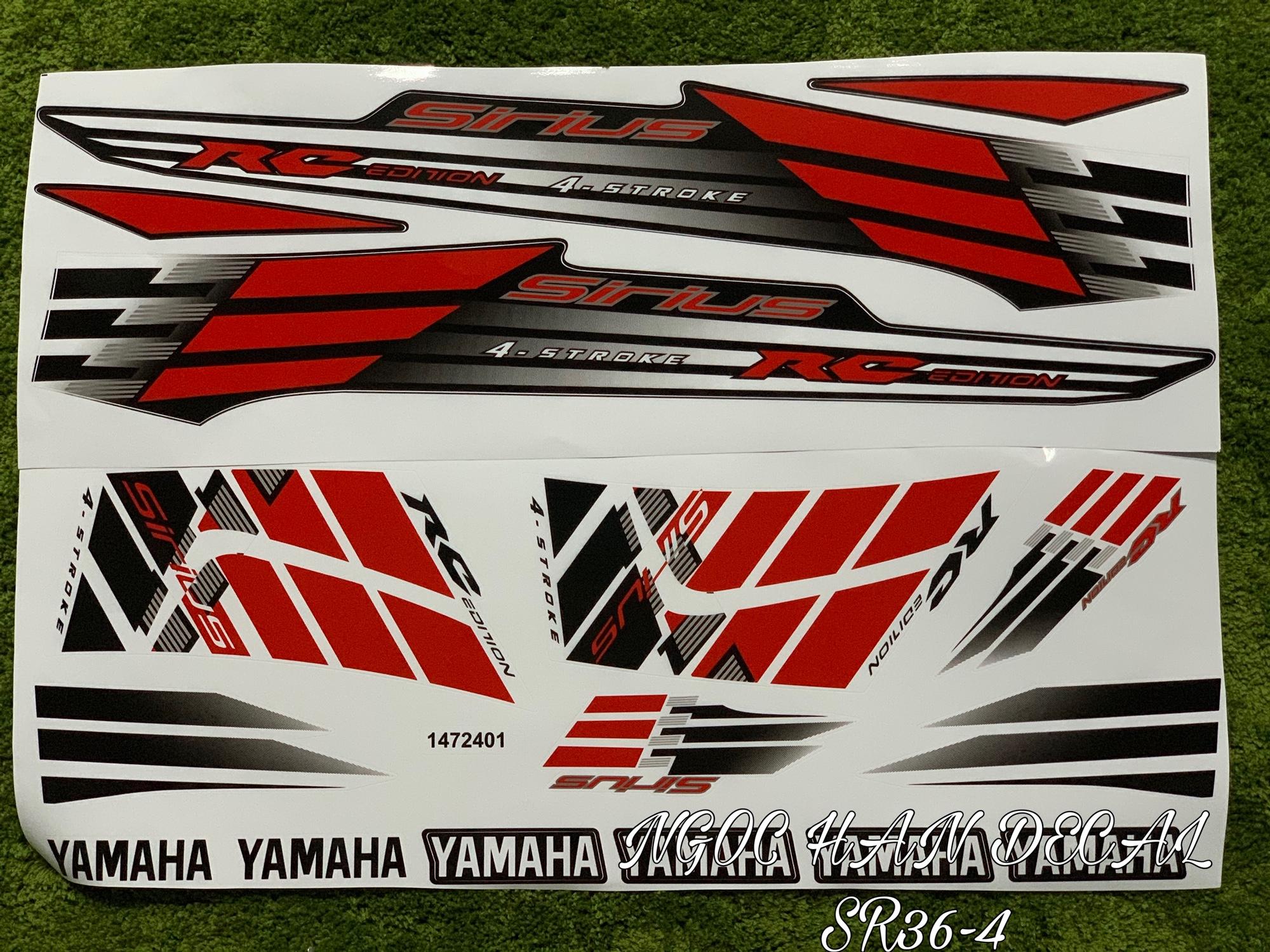 [HCM]Tem chế nguyên bộ Racing màu đỏ đen cho Sirius -- NGỌC HÂN DECAL