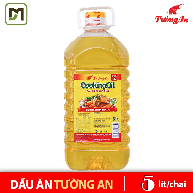 Dầu ăn Tường An Cooking Oil chai 5L dầu thực vực tinh luyện