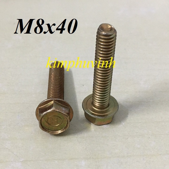 50 con - m8x40mm bulong liền lông đền - bulon lông đền 8 li