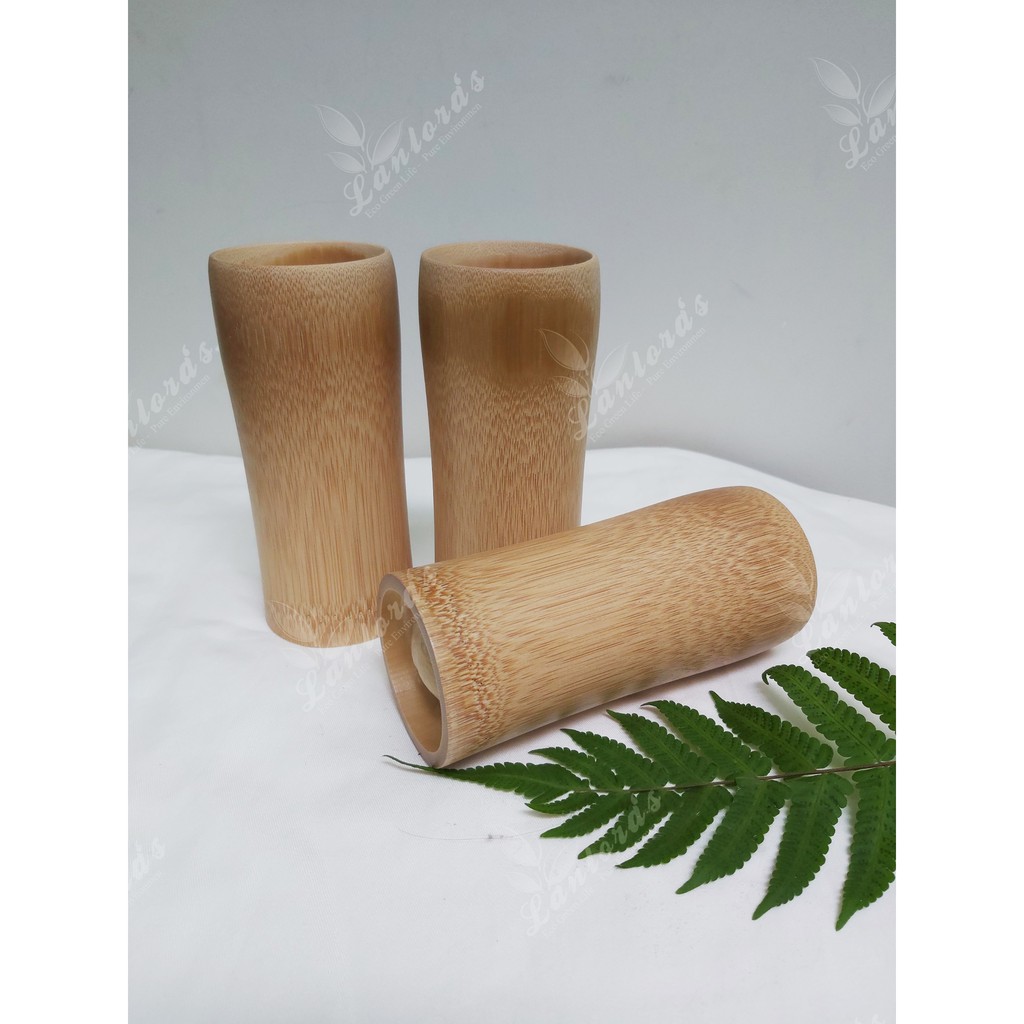 Cốc uống bia bằng tre cao 16.5cm