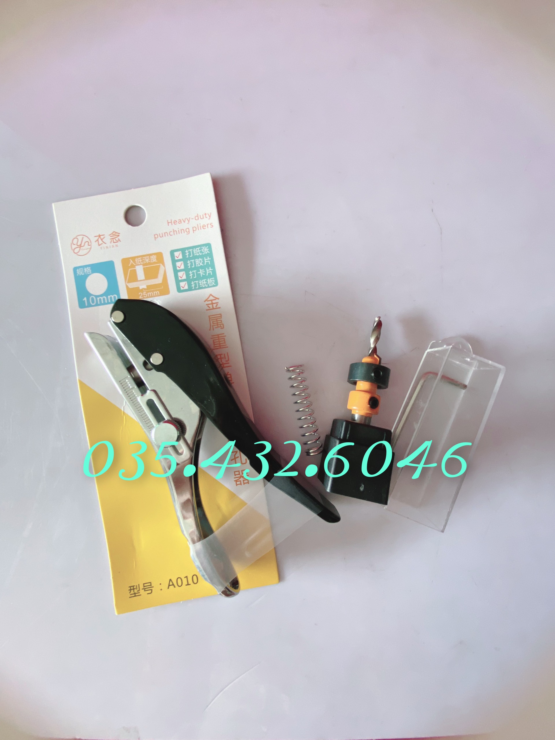 Kìm bấm che lỗ vít 10mm + 1 mũi khoan mồi âm vít 10 có cử chặn