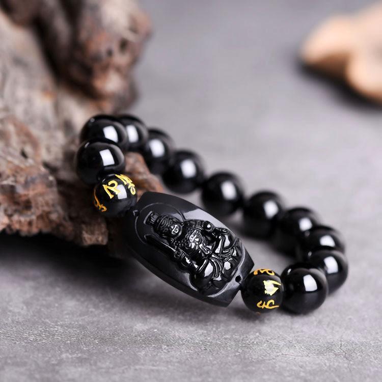 Vòng tay phật phù hộ theo tuổi - vòng tay phật đá đen phật may mắn★ Tuổi Dậu: Bất Động Minh Vương