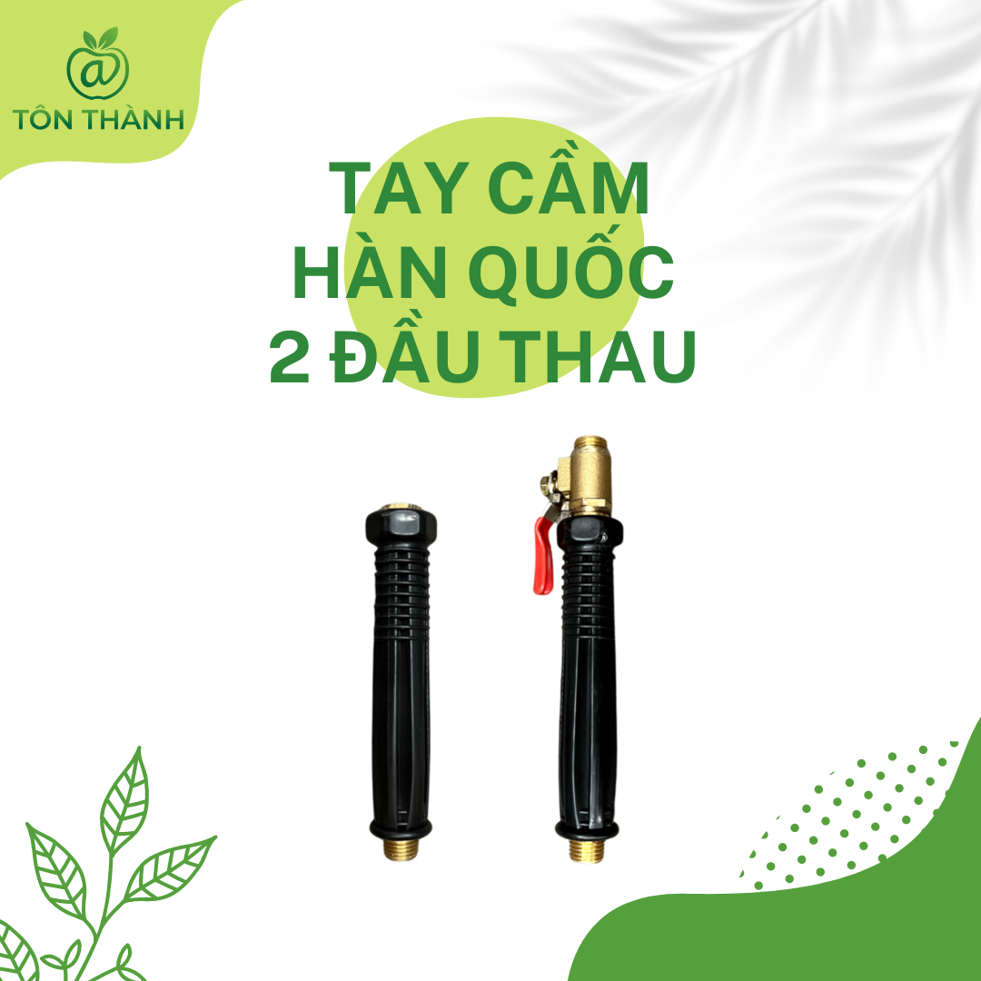 Tay cầm hàn quốc tay cầm van khoá lưới bình xịt 2 đầu răng thau cho bình xịt gạt tay