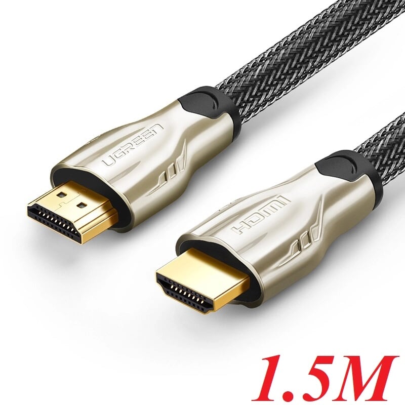 Ugreen 11190 1.5m màu đen cáp tín hiệu hdmi vỏ bọc lưới cao cấp hd102