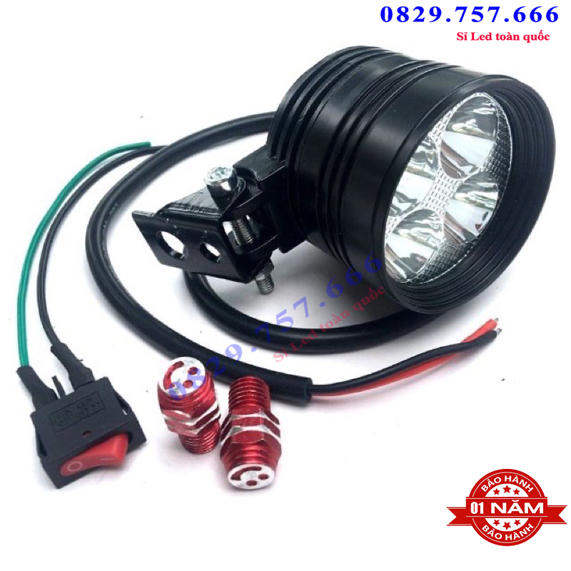 Đèn Led trợ sáng L4 ngắn 3 chế độ.Full phụ kiện,bảo hành 1 năm