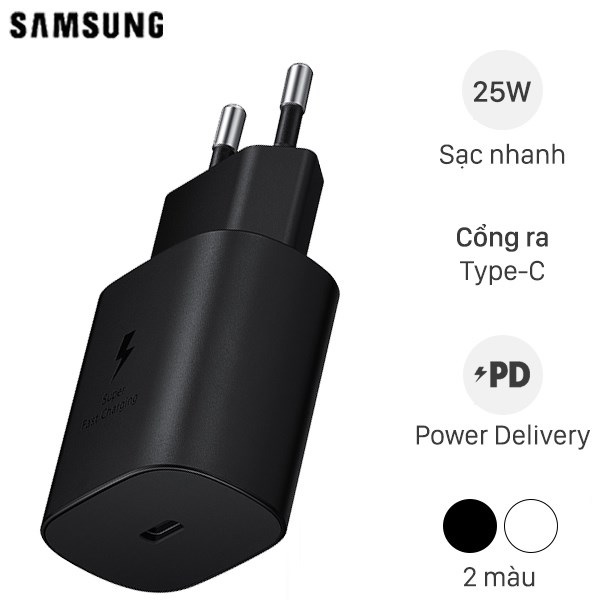 (HÀNG BÓC MÁY) - Bộ Củ Cáp Sạc Nhanh 25W Samsung C To C Dành Cho Samsung Galaxy S8/S9/S10/S10plus/S10 5G/Note8/Note9/Note10/Note10plus/ S20/S20ultrs/S20plus/Note20/Note20ultra/Note20ultra 5G/S21/S21ultra/S21plus - BH 6 tháng