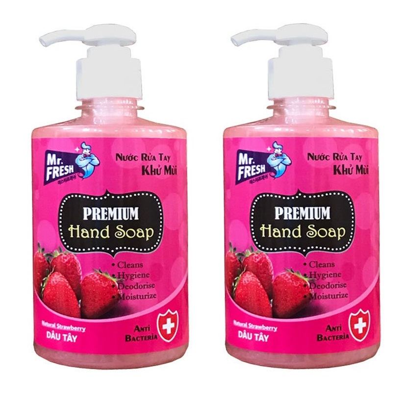 Combo 2 chai nước rửa tay tiệt trùng mr fresh hàn quốc 500ml mss26