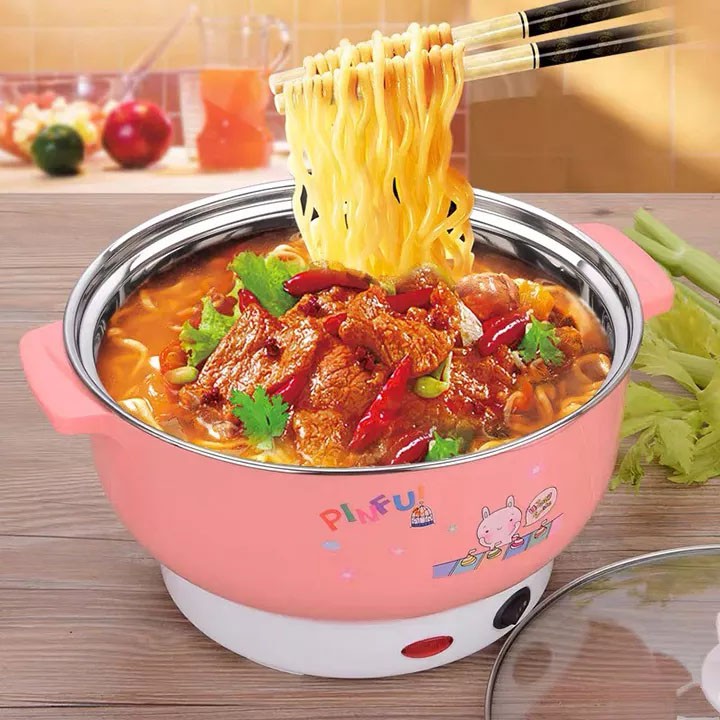 Nồi lẩu điện - nồi lẩu đa năng - nồi lẩu điện mini đa năng nika 26cm - nồi lẩu siêu tiện dụng - dùng được cho gia đình