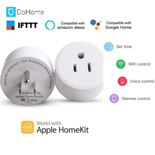 Ổ cắm thông minh wifi 10a, điều khiển từ xa bằng điện thoại app home kit/ dohome