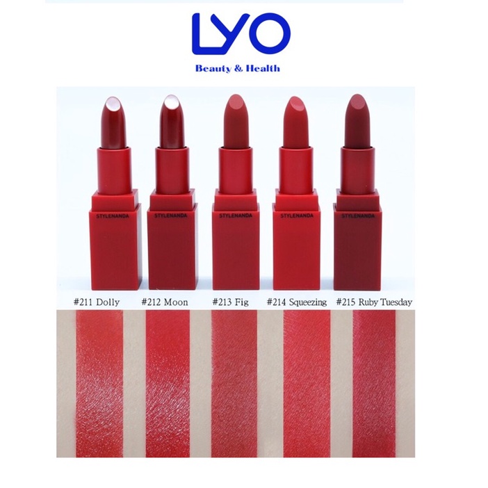 Son thỏi 3ce red recipe màu đỏ 214 215 213 lyo.vn