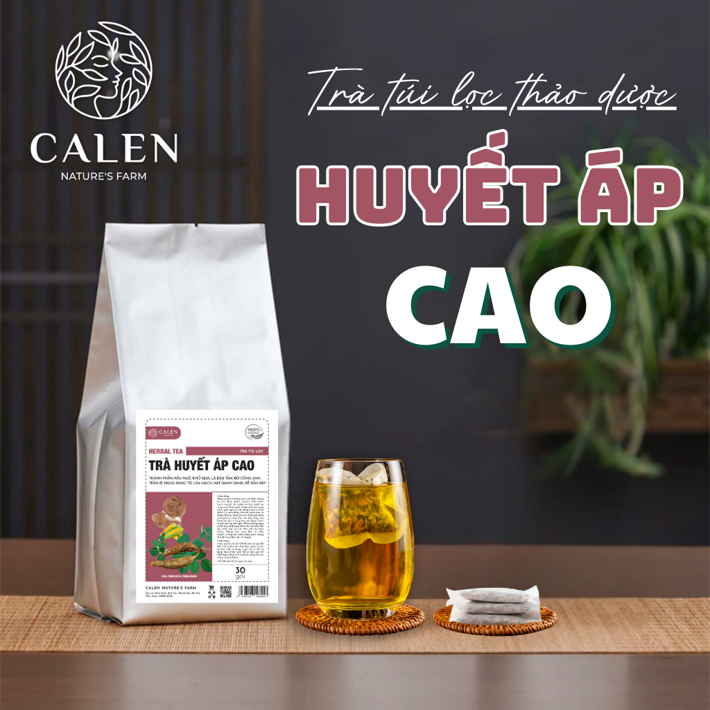  Trà huyết áp cao Calen Nature Farm phòng ngừa chứng xơ vữa động mạch điều hoà huyết áp chống tăng đột ngột bịch 30 gói lọc 