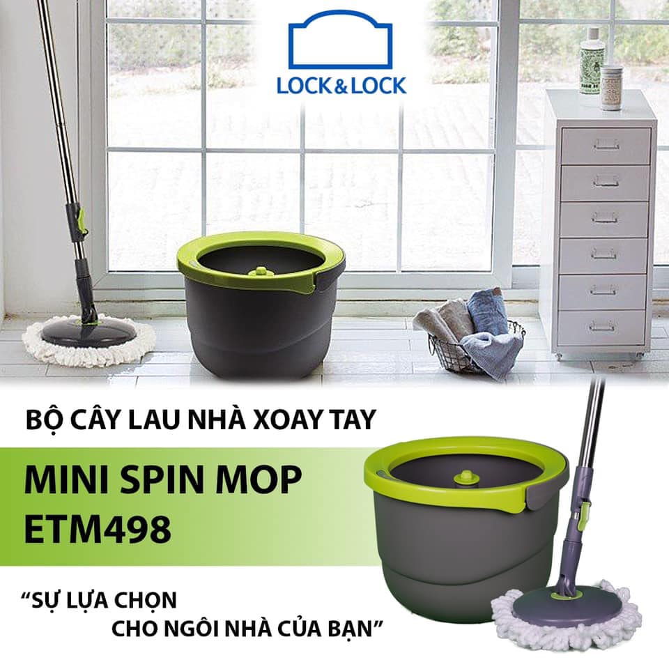 Cây lau nhà, Bộ lau nhà Locck and Locck ETM498 - KÈM THÙNG VÀ 2 BÔNG LAU