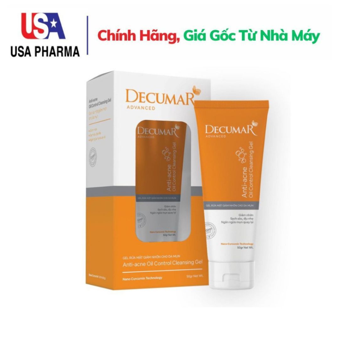 Sữa rửa mặt dạng ɡel Decumar Clean Advanced giảm nhờn cho da mụn hiệu quả - Tuýp 50g, 100g
