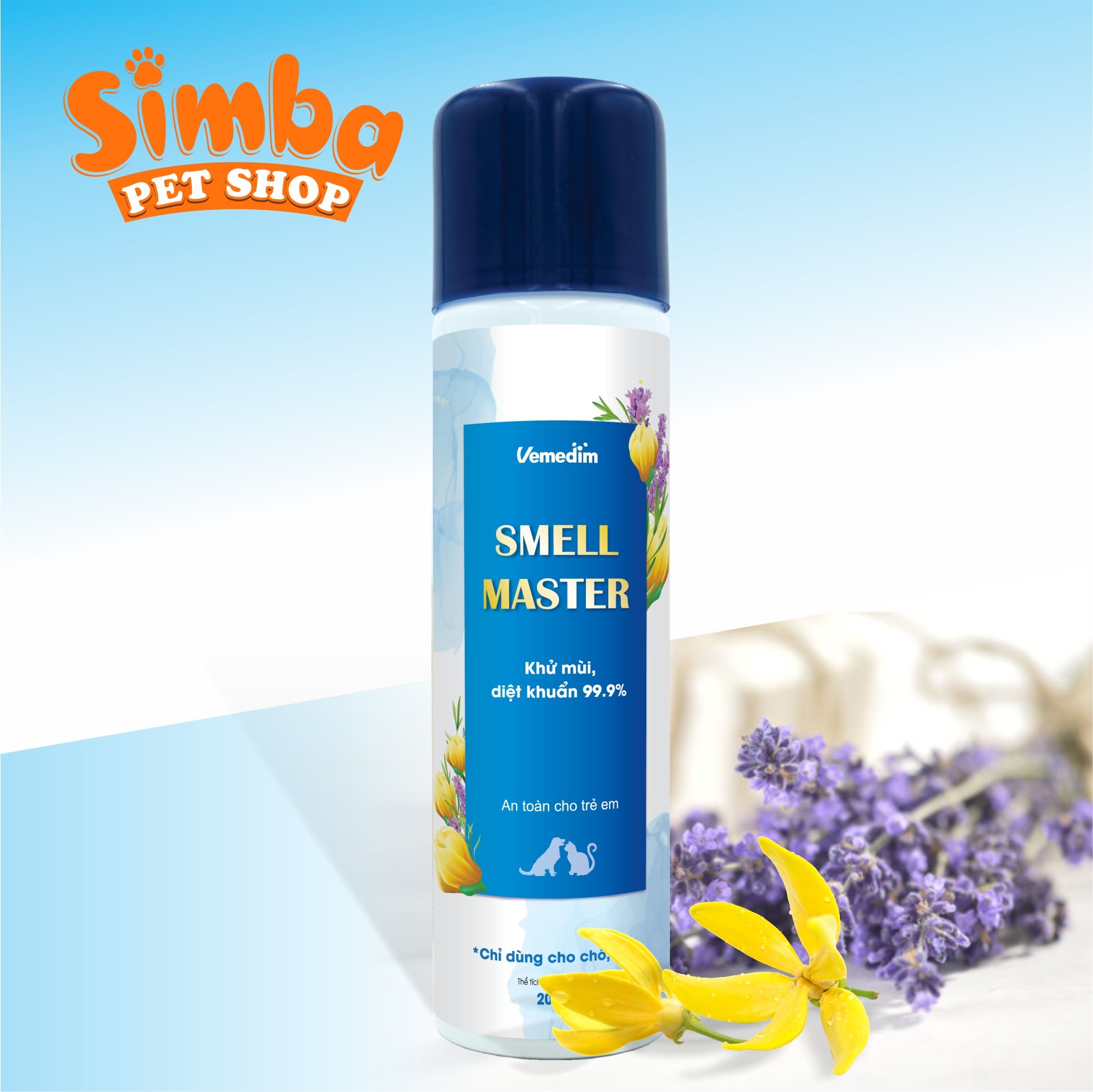 Smell Master giúp khử mùi diệt khuẩn 99.9% trên da, lông thú cưng