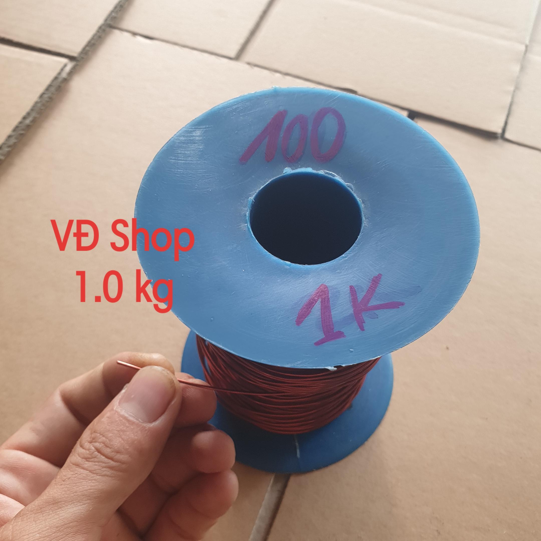 (1kg) Dây đồng bọc emay cách điện. Dây đồng tráng men. Dây 1 li quấn biến áp, động cơ 1.0mm 1kg