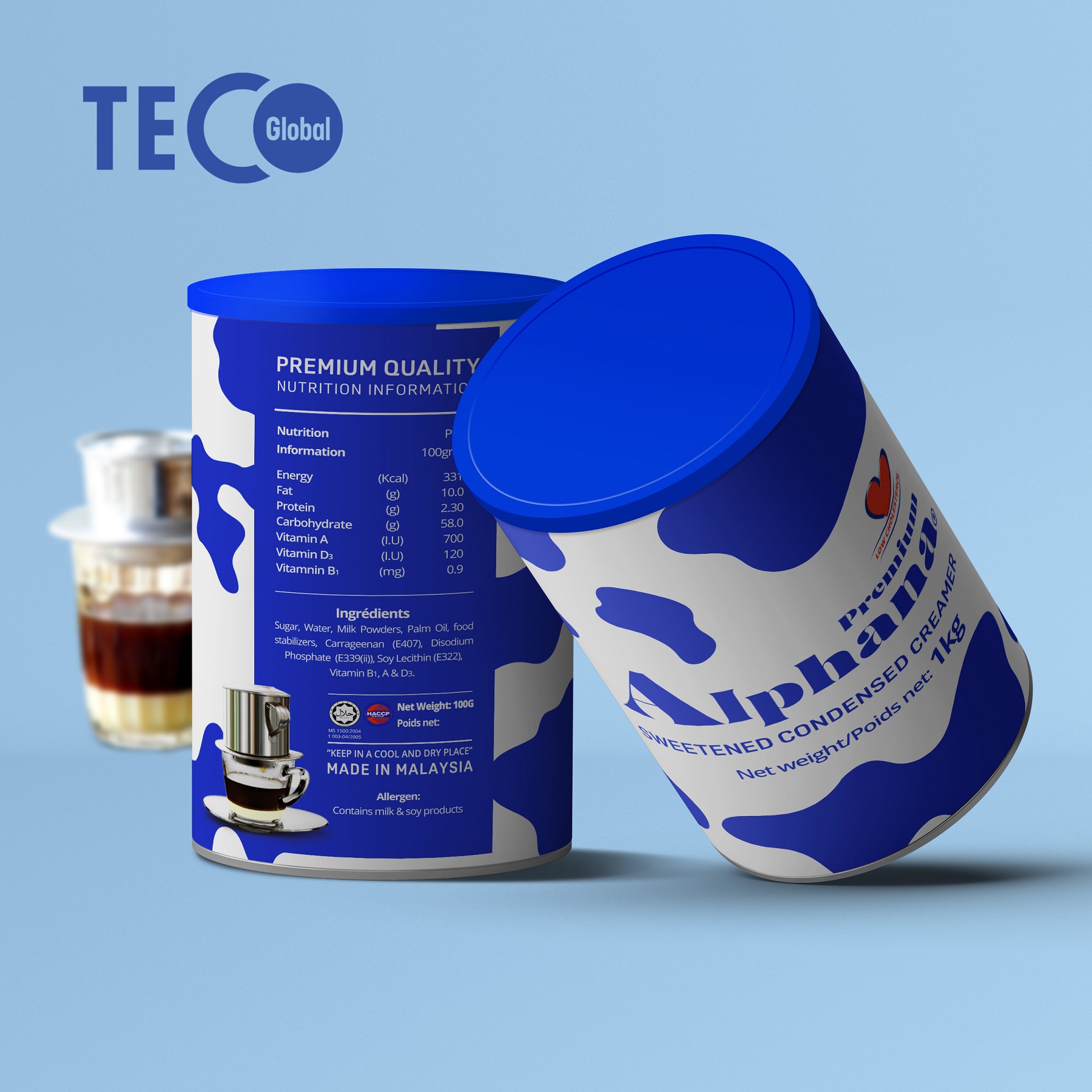 Combo of 4 Premium Alphana Sweetened Condensed Milk 1kg - 2