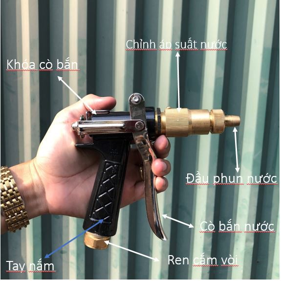 Vòi Xịt Rửa Xe Tưới Cây Xịt Máy Lạnh Tăng Áp Lực Nước