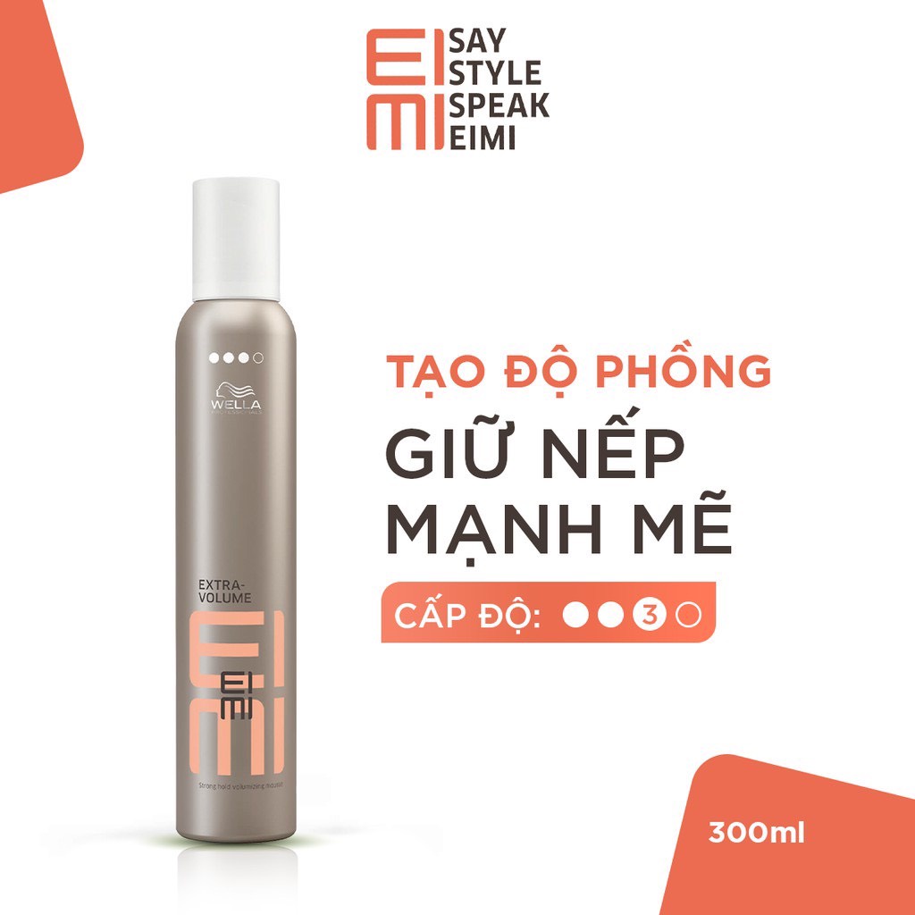 Bọt tạo độ phồng wella extra volume mousse 300ml - 500ml