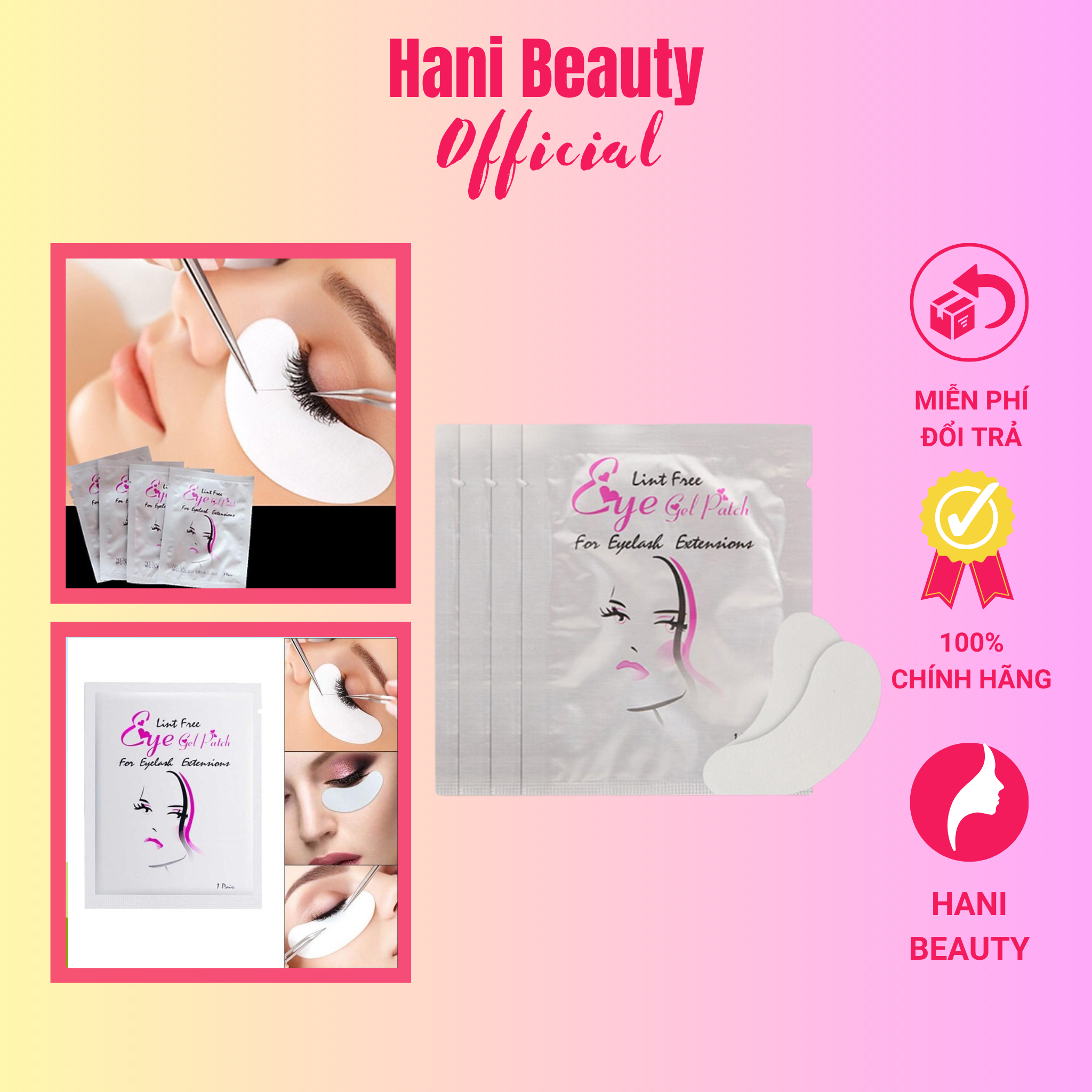 Gelpad dán line mí dưới Hani dưỡng mắt Loại 1 - Combo 20 cái - Hani Beauty
