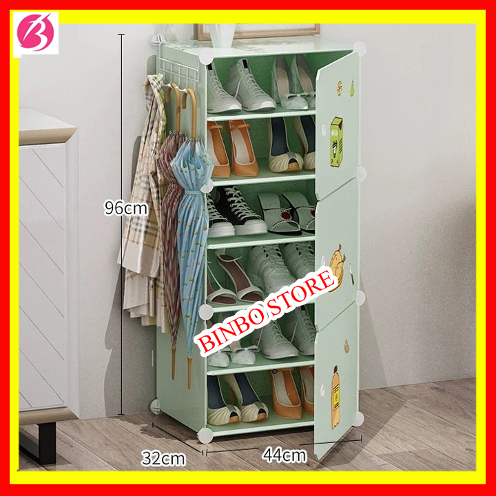 [Nhiều mẫu] TỦ NHỰA - Kệ ĐỂ GIÀY DÉP 3 ô 6 ngăn ĐỂ ĐƯỢC 12 đôi giày-Tủ để giày dép bằng nhựa giá rẻ