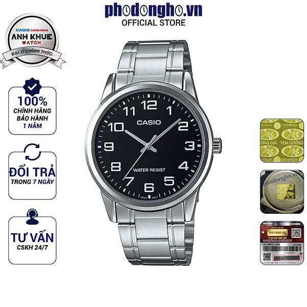 Đồng hồ nam dây kim loại Casio Anh Khuê MTP-V001D-1BUDF