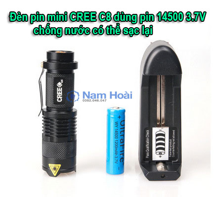 Đèn pin siêu sáng LED CREE Q5 ngoài trời gia đình chống thấm nước