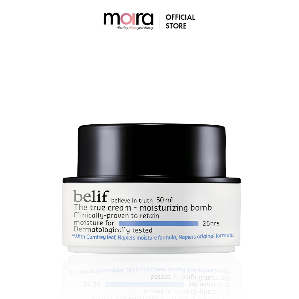 Bộ sản phẩm Kem cấp ẩm suốt 26 giờ Belif The True Cream Moisturizing Bomb 50ml