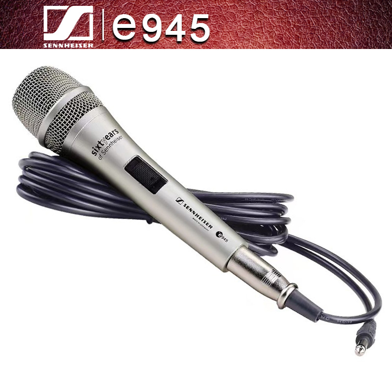 sennheiser/e845 S/e945 micro có dây,micro hát karaoke,micro karaoke có dây,có trung âm và âm trầm rõ,giọng hát rõ và tràn đầy.Chống Hú,Chống Nhiễu Tốt