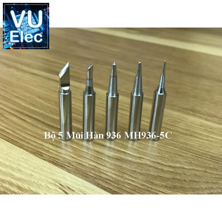 Combo 5 Mũi Hàn Hakko (I+B+K+2.4D+3C) (Túi)