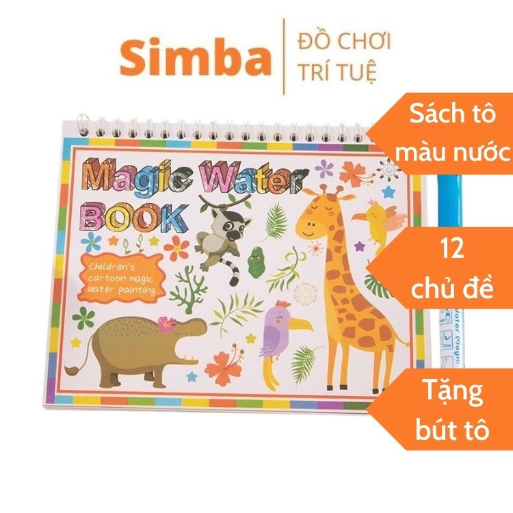 Tranh tô màu nước thần kỳ - tranh tô màu nước ma thuật tái sử dụng