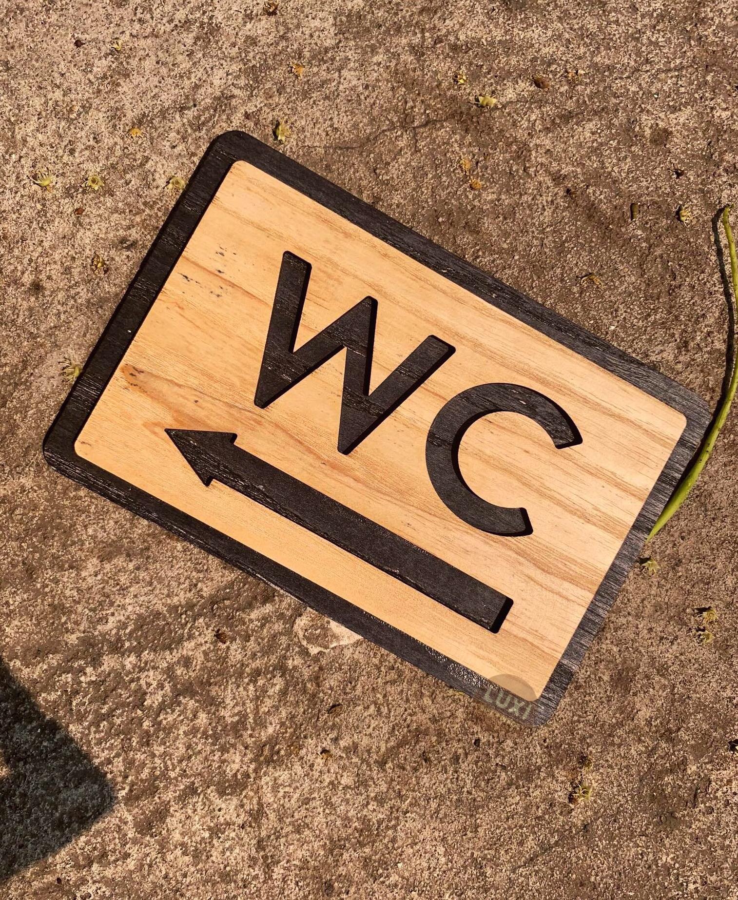 Bảng gỗ 1 mặt WC - LUXI decor